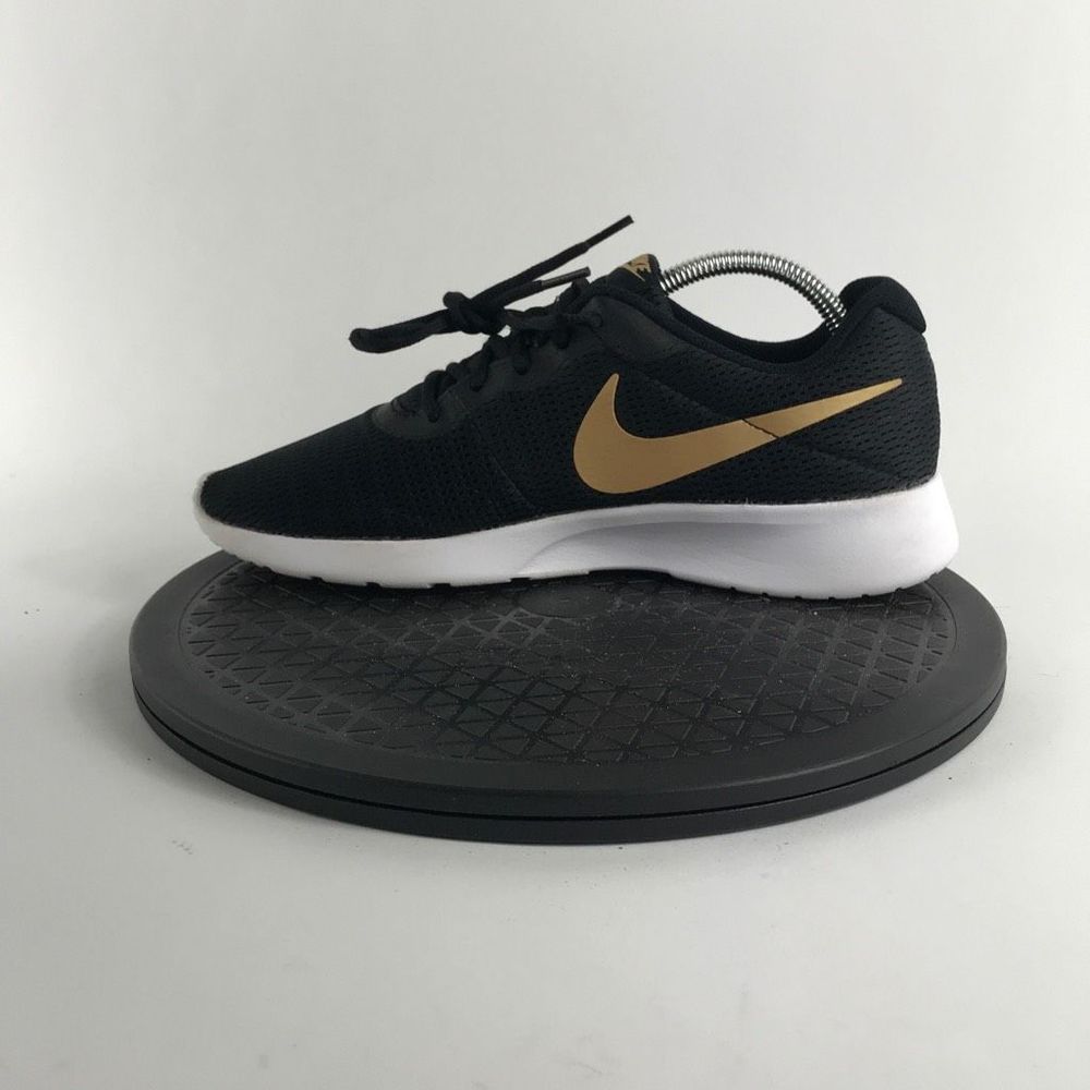 Nike Tanjun Black/Gold Athletic Running Shoes AQ7154-001 Men’s Size 8.5 - Picture 8 of 11